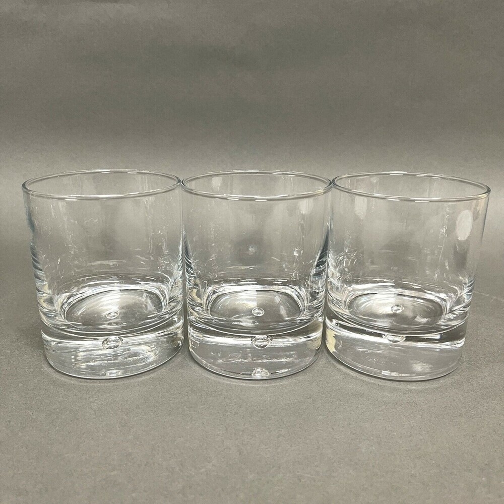 Vintage‎ Double Old Fashion Clear Glass Bubble 3 7/8" High Lot of 3